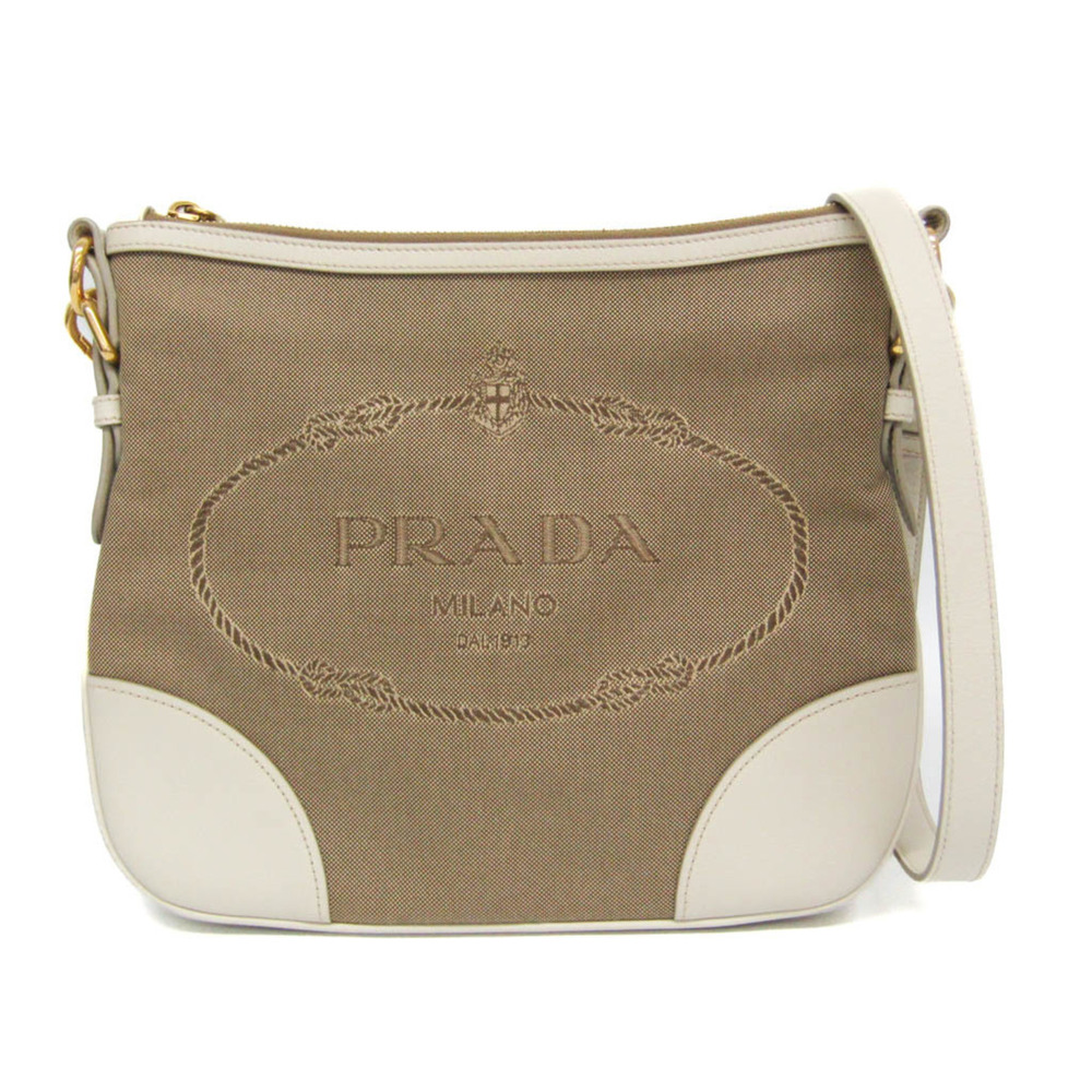 PRADA Cream Leather Shoulder Bag - Picture 1 of 14